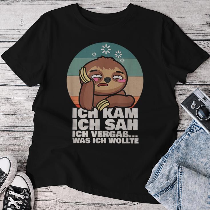 Sloth Ich Kam Ich Sah Ichergaß Was Ich Wollte T-shirt Frauen Lustige Geschenke