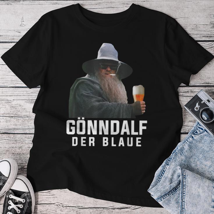 Gönndalf The Blue Beer Drinker Saufen Beer T-shirt Frauen Lustige Geschenke