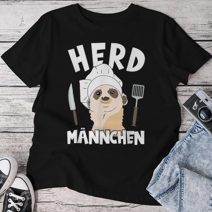 Herdmännchen I Chef's Hat Meerkat For And Women T-shirt Frauen Lustige Geschenke