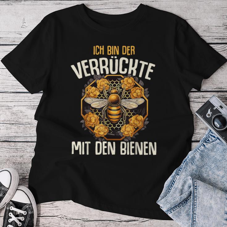 Ich Bin Dererrückte Mit Den Bienen Beekeeper Honig Dealer T-shirt Frauen Lustige Geschenke