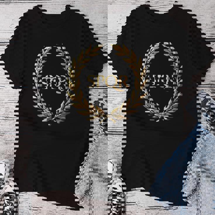 Imperio Romano Spqr Camiseta de mujer Regalos divertidos