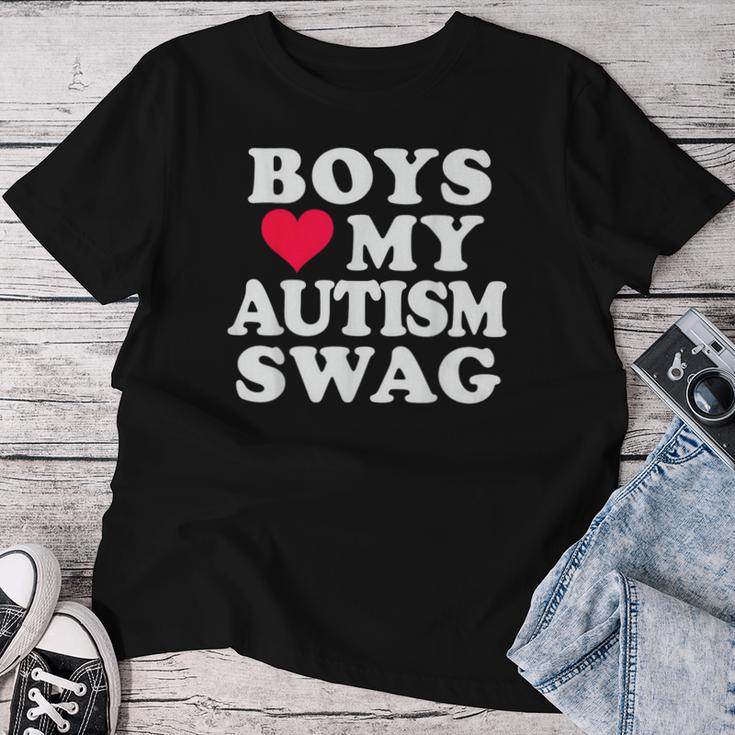 Jungen Lieben Meinen Autismus Swag Lustige Autistische Mädchen Bewusstseins-Idee T-shirt Frauen Lustige Geschenke