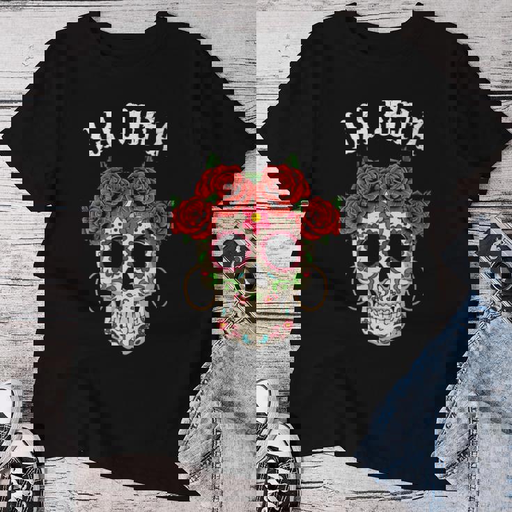 La Jefa Sugar Skullêtements Mexicain Dia De Los Muertos Dead T-shirt femme Cadeaux drôles
