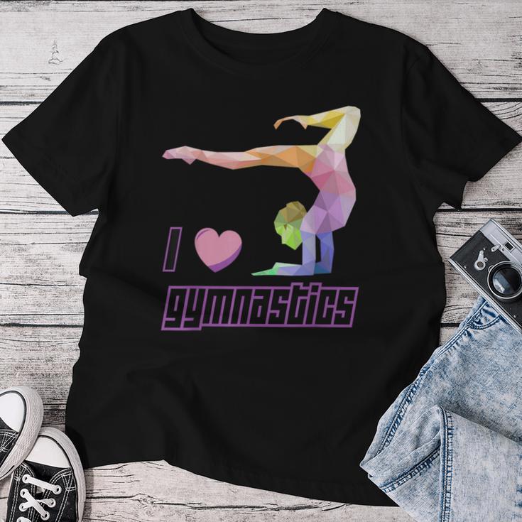 I Love Gymnastics Gymnast Girl Lover T-shirt Frauen Lustige Geschenke