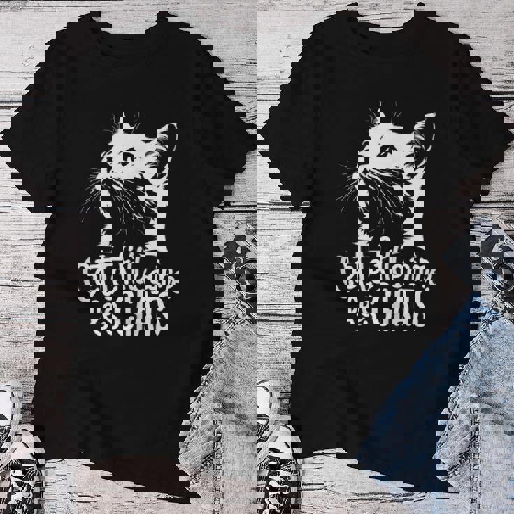 Maman Chat Cette Fille Aime Les Chats Humour Chat T-shirt femme Cadeaux drôles