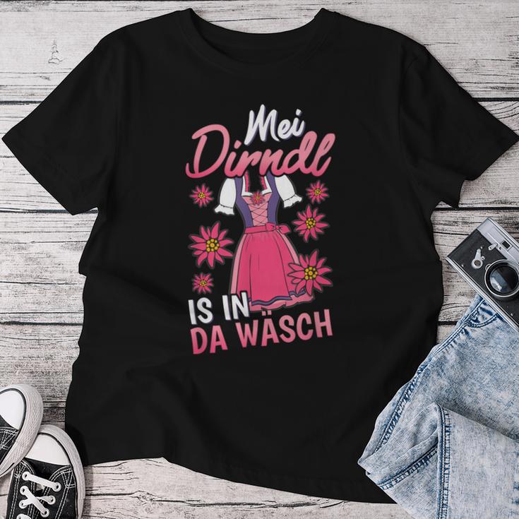 Mei Dirndl Is In Da Wäsch Edelweiss Tracht Women's S T-shirt Frauen Lustige Geschenke