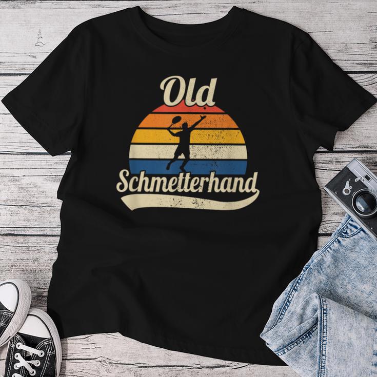 Old Butterfly Hand Retro Tennis T-shirt Frauen Lustige Geschenke