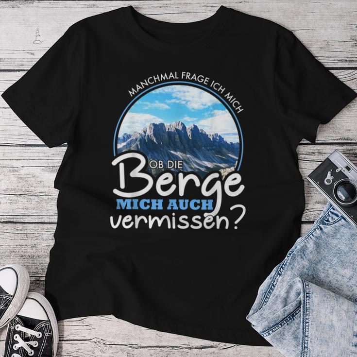 Outdoor Hiking Ob Die Berge Michermissen T-shirt Frauen Lustige Geschenke