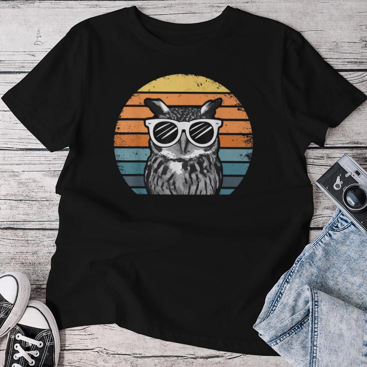 Owl With Sunglassesintage T-shirt Frauen Lustige Geschenke