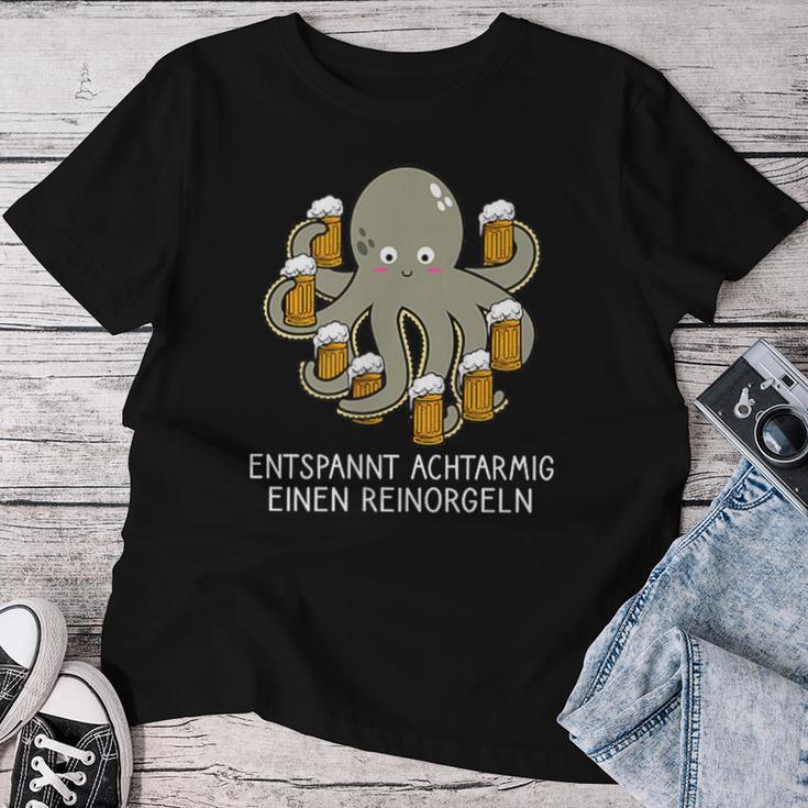 Party Relaxt 8-Armig Ein Reinorgeln Beer Saufen T-shirt Frauen Lustige Geschenke