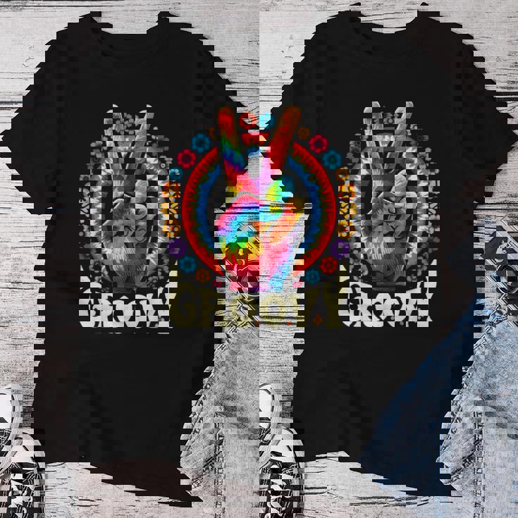 Peace Sign Love Groovy Hippie Party Women T-shirt Unique Gifts