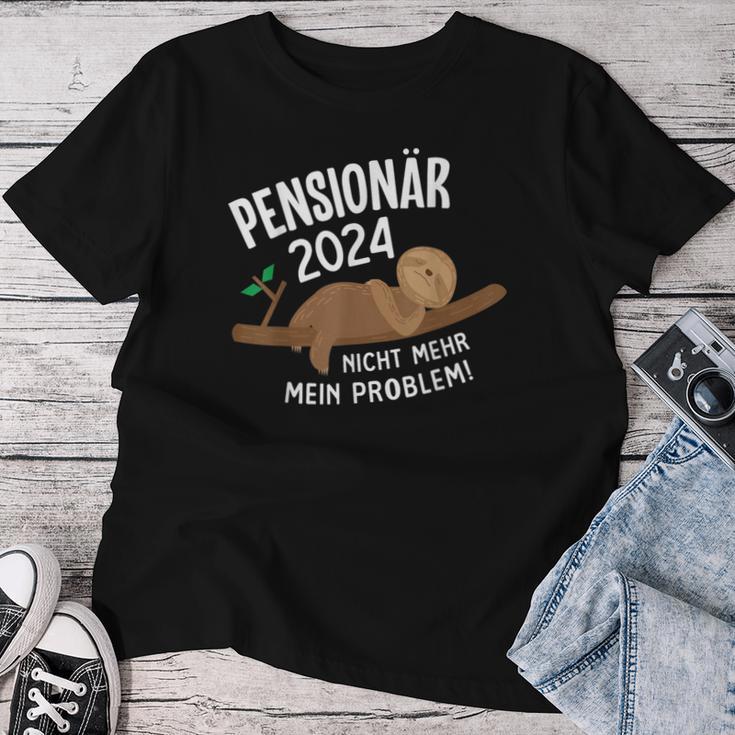 Pensionär 2024 Nicht Mehr Problem Sloth S T-shirt Frauen Lustige Geschenke