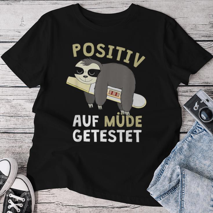 Positiv Auf Müde Testet Sloth Sleep T-shirt Frauen Lustige Geschenke