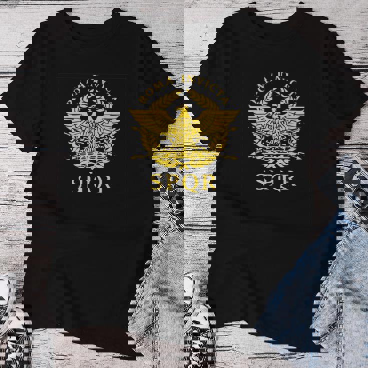 Roma Invicta Spqr Águila Romana Camiseta de mujer Regalos divertidos
