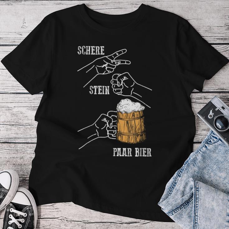 Schers Stone Pair Of Beer Beer Sauf Drink Saying T-shirt Frauen Lustige Geschenke