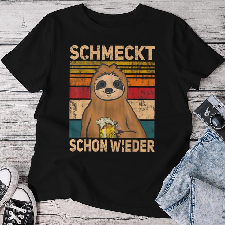 Schmatz Schon Wieder Bier Drinker Sauf Sloth S T-shirt Frauen Lustige Geschenke