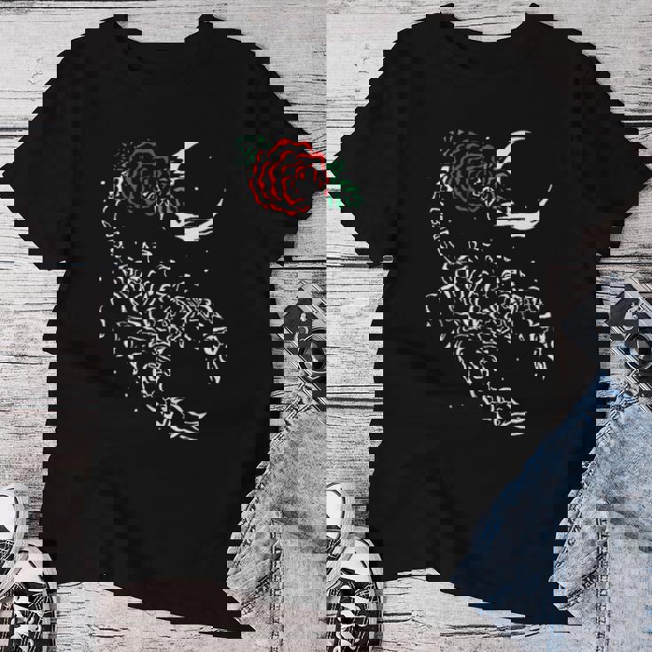 Scorpion Rose Moon Aesthetic Soft Grunge Egirl Ragazza Donna Maglietta da donna Regalos divertidos