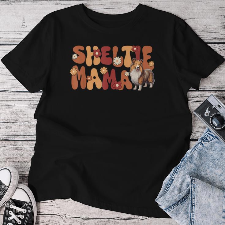 Shetland Sheepdog Groovy World's Best Sheltie Mama T-shirt Frauen Lustige Geschenke