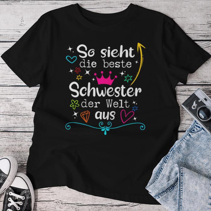 So Sieht Die Beste Große Kleine Middle Schwester Der Welt T-shirt Frauen Lustige Geschenke