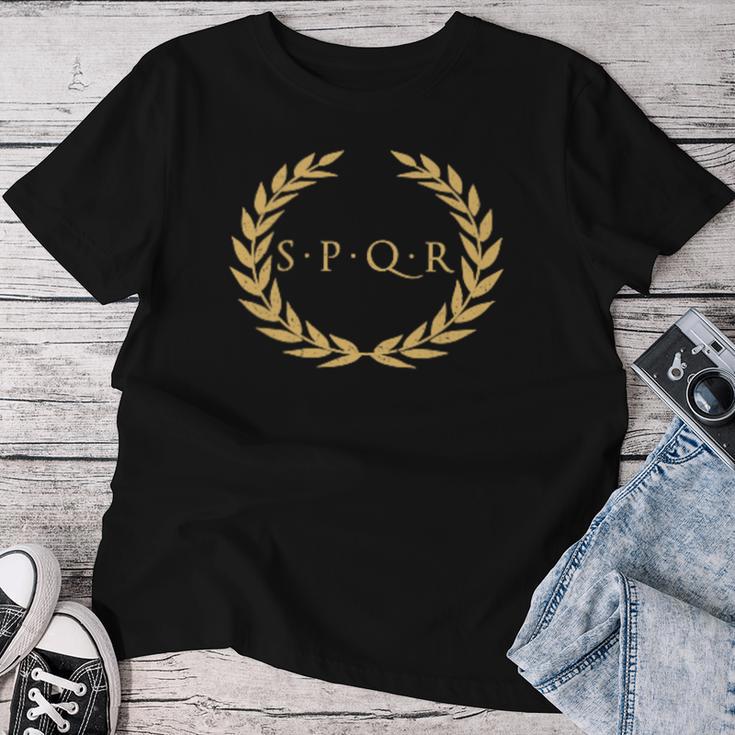 Spqr Senatus Populus Que Romanus Roman Republic Roman Republic Roman B T-shirt Frauen Lustige Geschenke