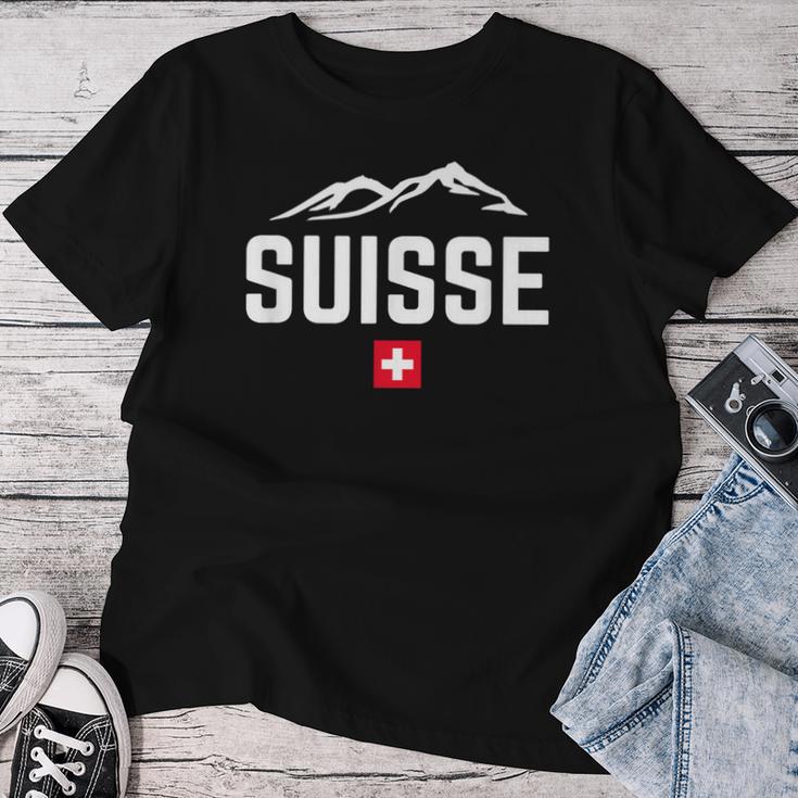 Suisse Switzerland Flag Women's Children's Switzerland T-shirt Frauen Lustige Geschenke