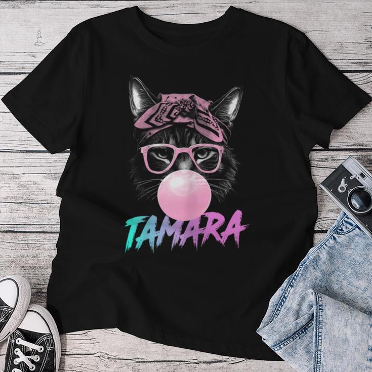 Tamara Schöner Mädchen Name Mit Niedlicher Katze T-shirt Frauen Lustige Geschenke