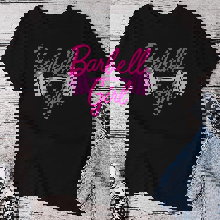 Uomo Pink Barbell Girl Copertura Per Pompa Da Palestra Minimal Per Sollevamento Pesi Maglietta da donna Regalos divertidos