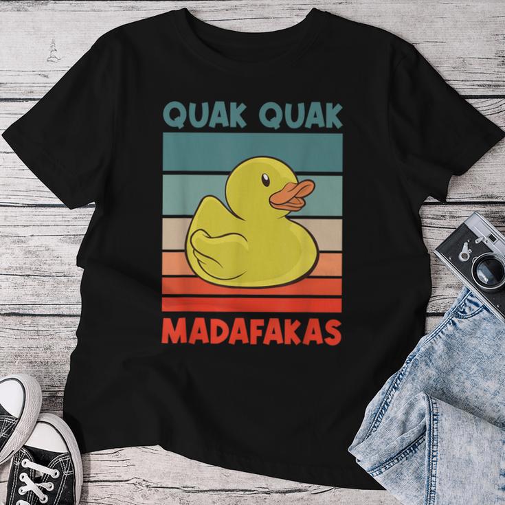 Vintage Quak Quak Madafakas Duck T-shirt Frauen Lustige Geschenke