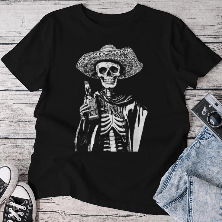 Vintage Skeleton Tequila Mexico Dia De Los Muertos T-shirt Frauen Lustige Geschenke