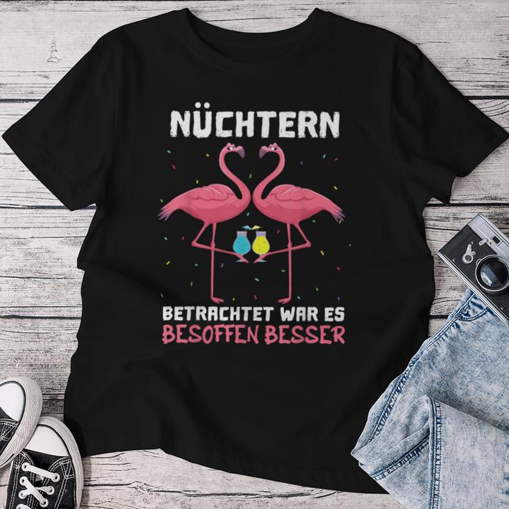 With Wine Sekt Mäds Nüchtern Sichtter War Es Besoffenbesser T-shirt Frauen Lustige Geschenke