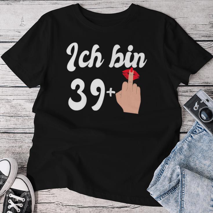 Women's 40Th Birthday 39 Plus Middle Finger 39 T-shirt Frauen Lustige Geschenke