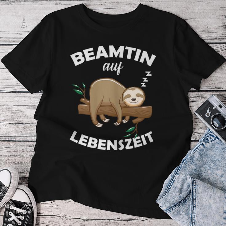 Women's Beamtin Auf Lebenszeit Officials Status Beamtung Sloth T-shirt Frauen Lustige Geschenke