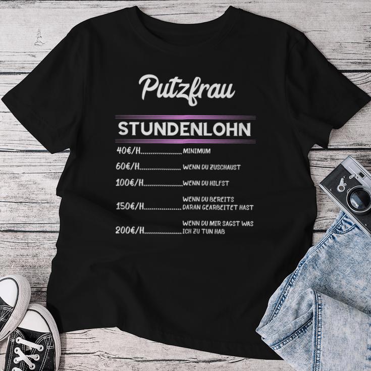 Women's Cleaning Woman “Zeitwhn Putzkraft Putzfee” T-shirt Frauen Lustige Geschenke