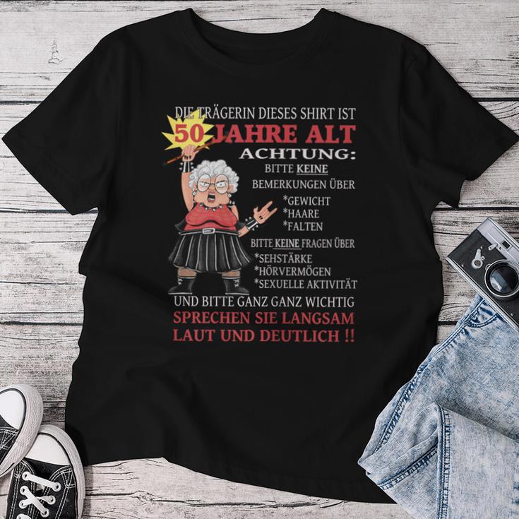 Women's Die Dame Ist 50 Jahre Old The Dame Is 50 Y T-shirt Frauen Lustige Geschenke