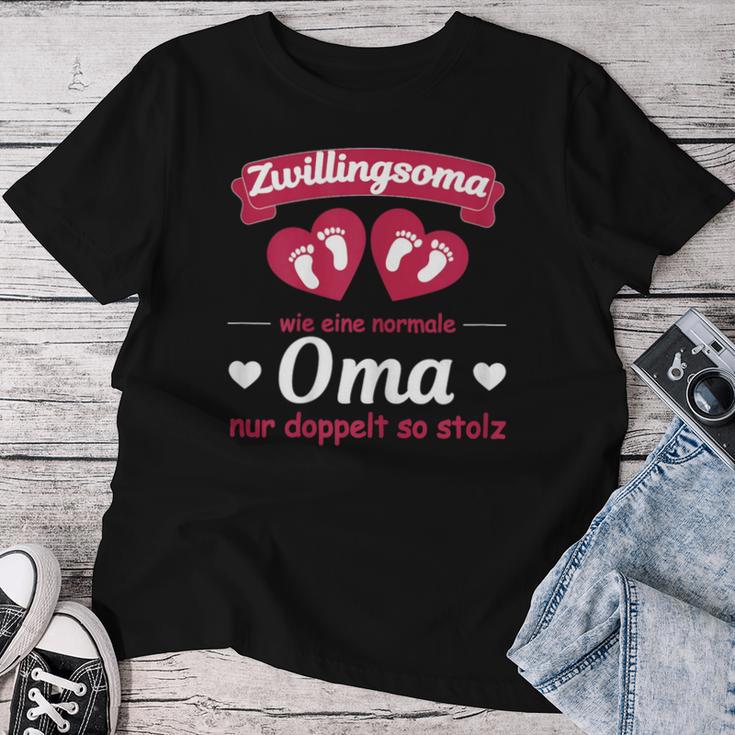 Women's Grandmaon Zwillingen Pregnancy Grandchildren Twin Soma T-shirt Frauen Lustige Geschenke