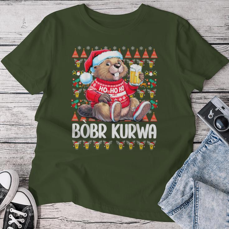 Bòbr Kurwa Christmas Jumper Polish Beer Bober Xmas Kurwa T-shirt Frauen Lustige Geschenke