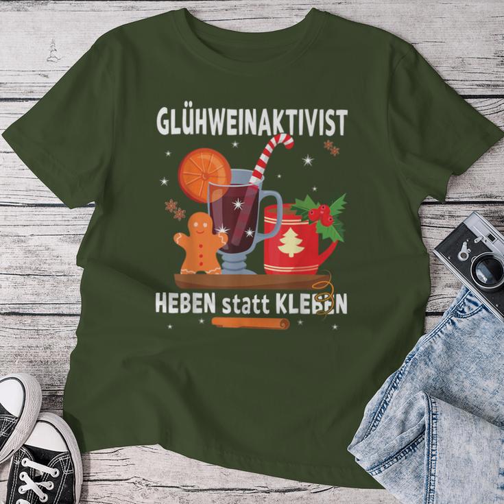 Glühweinaktivist Heben Statt Kleben Christmas Mulled Wine T-shirt Frauen Lustige Geschenke