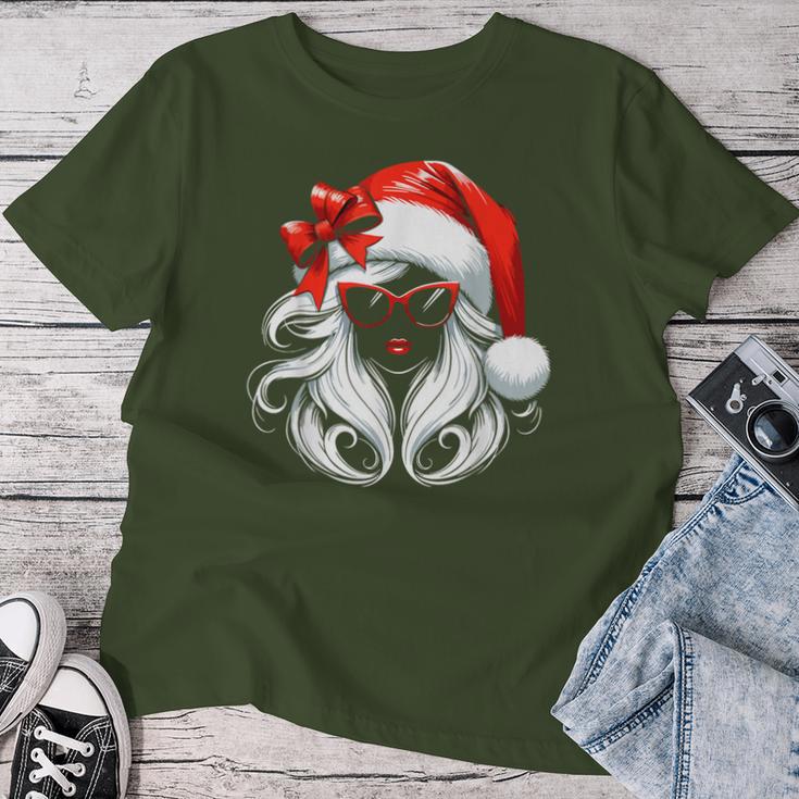 Santa Hat Santa Mama Grandma Girls Christmas T-shirt Frauen Lustige Geschenke