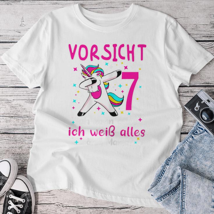 7Th Birthday Girl -Orsicht 7 Jahre Ich Kann Alles T-shirt Frauen Lustige Geschenke