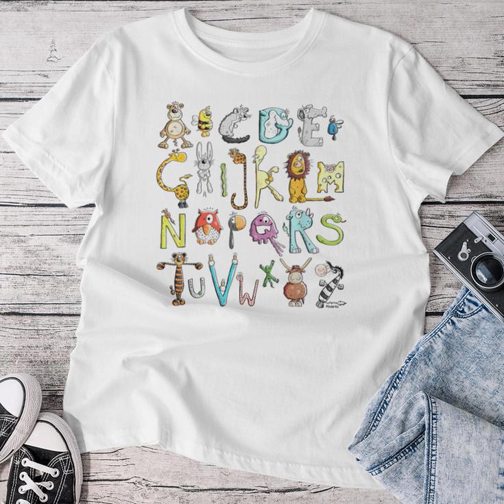 Alphabet AnimalsFor School School School And Teacher T-shirt Frauen Lustige Geschenke