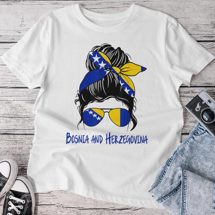 Bosniaks Girls' Bosnia Herzegovina Woman Flag T-shirt Frauen Lustige Geschenke