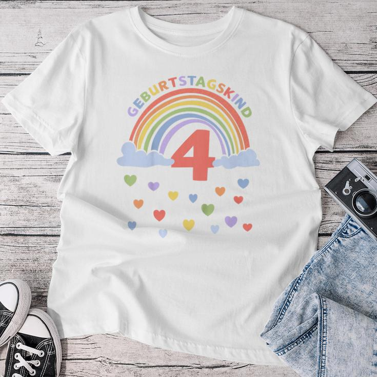 Children's Ich Bin 4 Jahreierth Birthday Rainbow T-shirt Frauen Lustige Geschenke