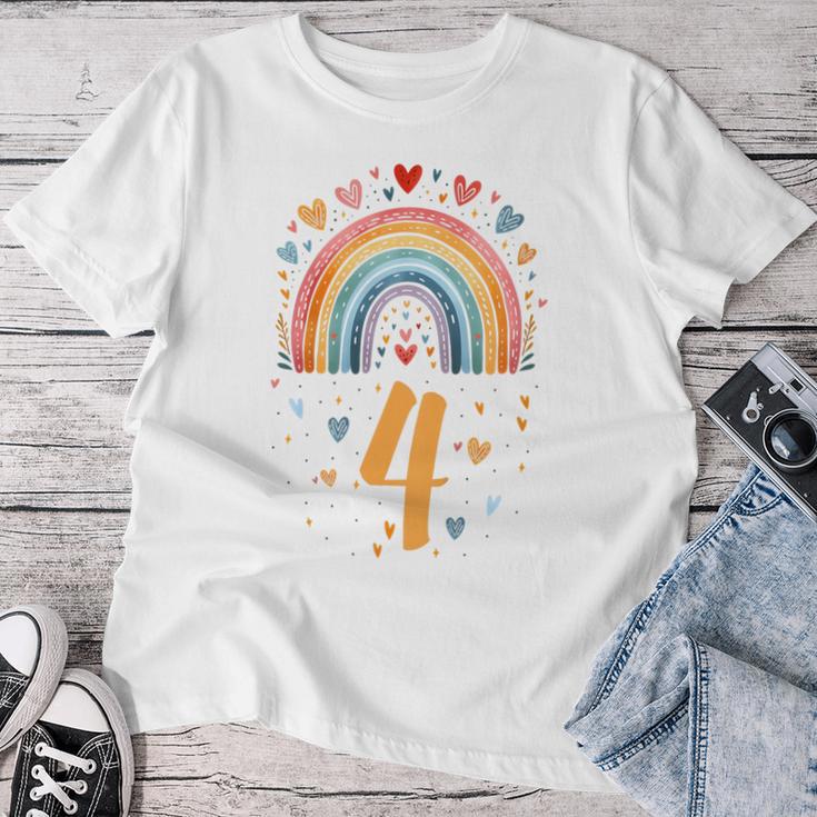 Children's Ich Binier 4 Jahre Rainbow Girl T-shirt Frauen Lustige Geschenke