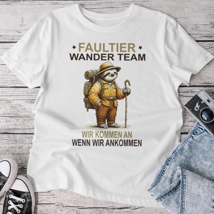 Sloth Wander Team Wir Kommen An Wanderteam T-shirt Frauen Lustige Geschenke