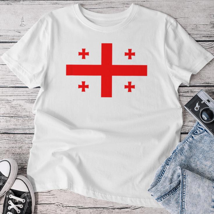 Georgia Flag Georgia Flag Georgian Flags Women's T-shirt Frauen Lustige Geschenke