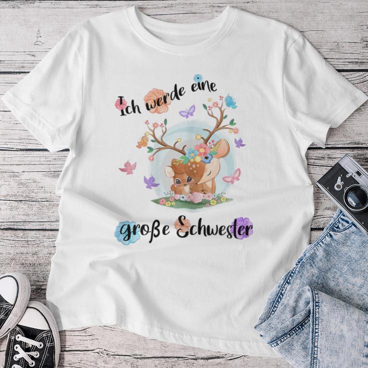 German Ich Werde Große Schwester 2023 S T-shirt Frauen Lustige Geschenke