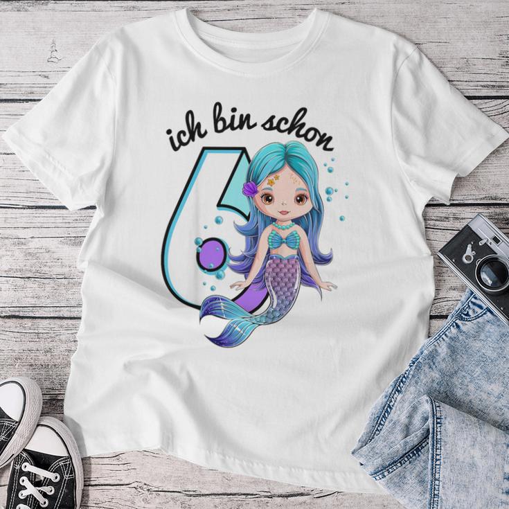 Girls' Mermaid Ich Bin Schon 6 Geburtstag T-shirt Frauen Lustige Geschenke