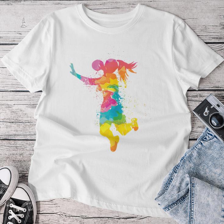 Handball Retro Handball Player Girl's T-shirt Frauen Lustige Geschenke