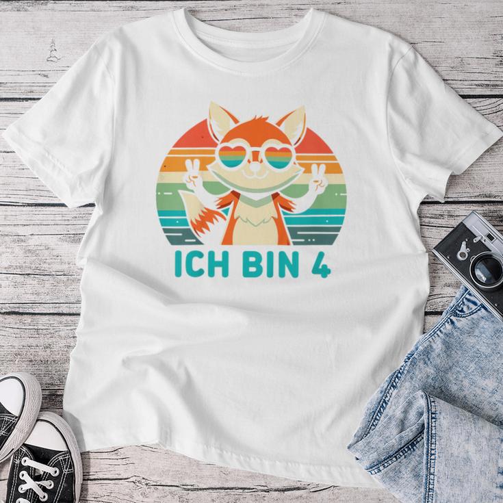 Ich Bin 4 Jahre Junge 4Th Birthday Girl T-shirt Frauen Lustige Geschenke