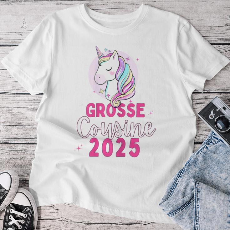 Ich Werde Große Cousin 2025 Unicorn Girls' Cousin Blue T-shirt Frauen Lustige Geschenke